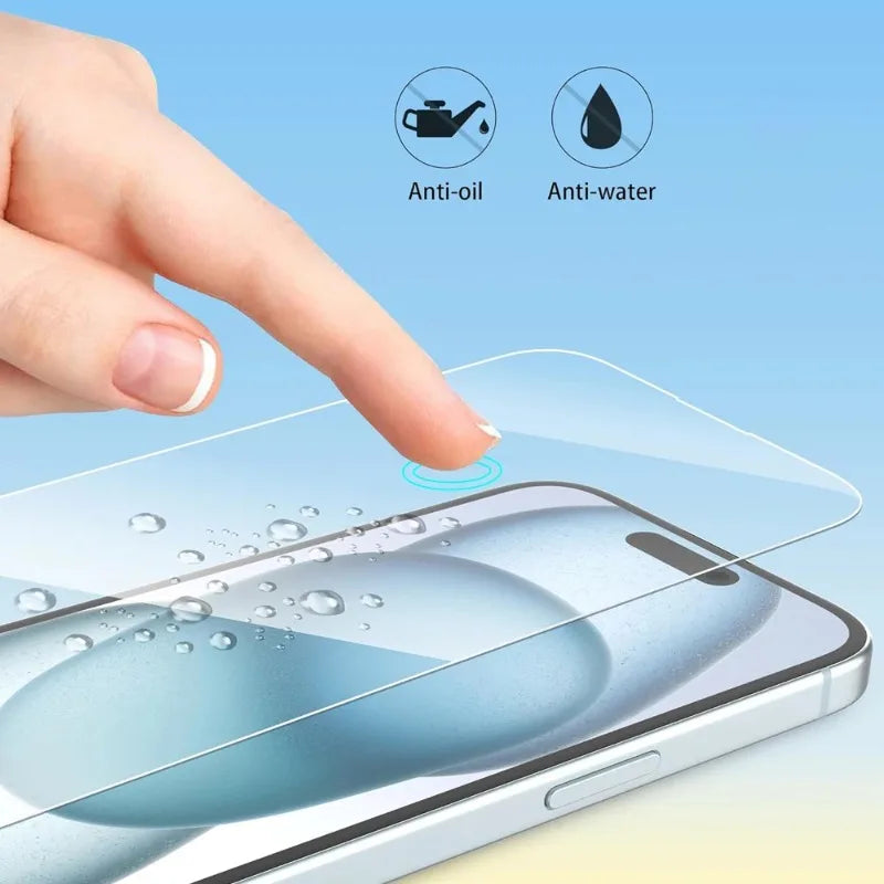 Clear Glass Film For iPhone 17 16 15 Pro Max Screen Protector For iPhone 11 12 13 14 15 Pro Tempered Glass iPhone13 Mini 16 Plus